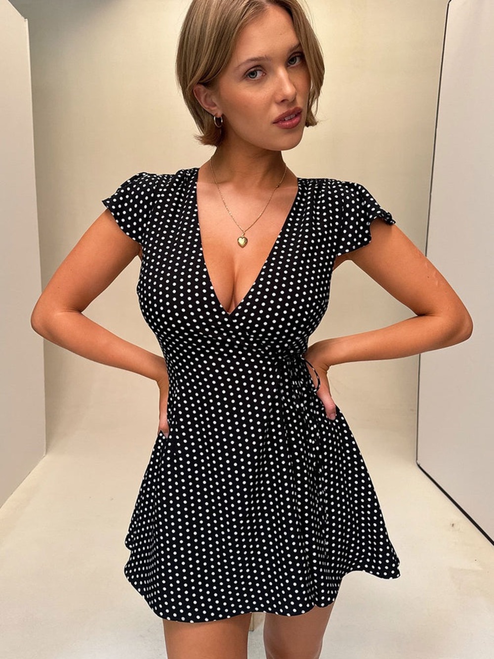 Frankie's Bikinis Lucy Wrap Mini Dress